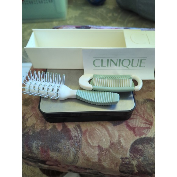 Clinique Other - Vintage Clinique Hair Brush Comb Vented Ball Tip Bristle Travel Set